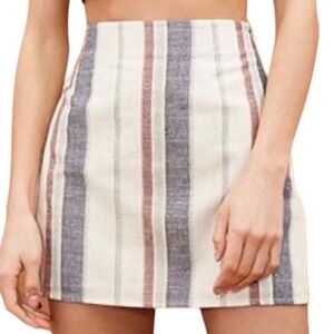 Forever 21 Striped Mini Skirt Size Medium